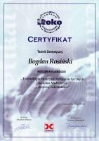 Rosiński Firma Bogdan Rosiński Certyfikat 2